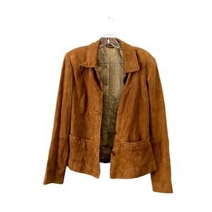 Caramel Brown Vegan Suede Blazer by Brigitte von Schönfels Size 38 (M)